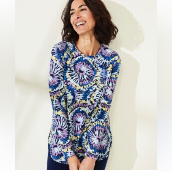 Land’s End long sleeve vibrant top Large - Picture 5 of 5